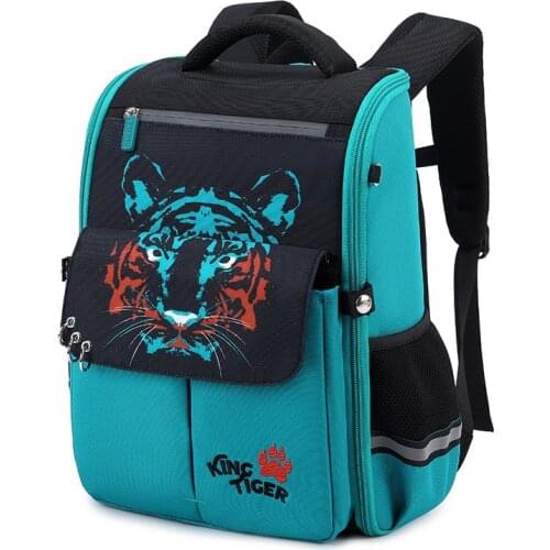 KOKO Primary School Cool Boy School Bags Orthopedic Backpack for Kids Fashion Animal Pattern Waterproof Schoolbags