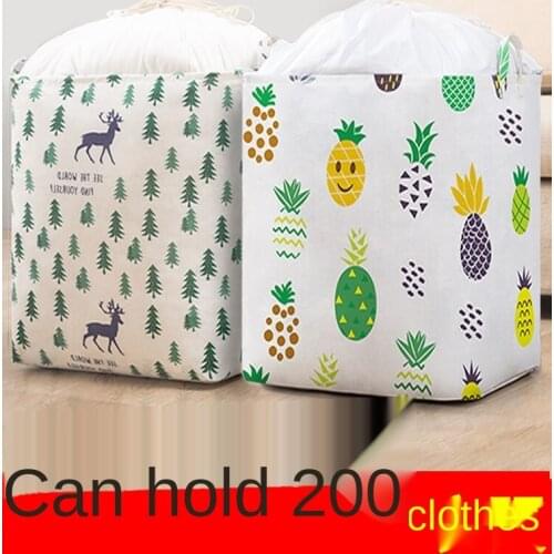 Clothes storage box fabric sorting box oversized household clothes basket quilt storage bag moving artifact