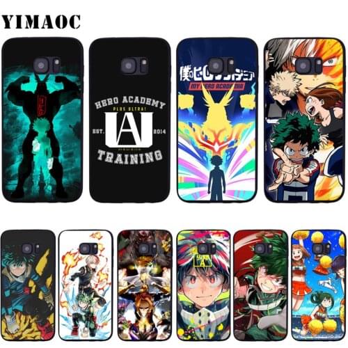 YIMAOC My Hero Academia Soft Silicone Case for Samsung Galaxy S6 S7 Edge S8 S9 Plus A3 A5 A6 Note 8 9