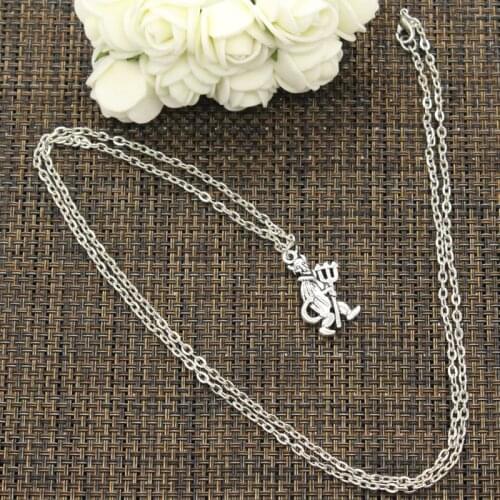 New Fashion Necklace Satan Demon Devil 26x15mm Silver Color Pendants Short Long Women Men Colar Gift Jewelry Choker