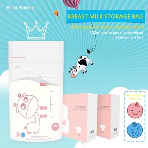 30 Pieces Of Breast Milk Storage Milk Bags, Bagged Milk Bags, Breast Milk Storage Bags, 100ml Baby Food Feeding Storage Box