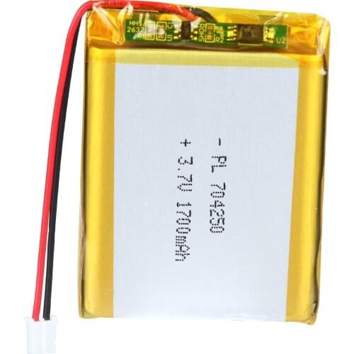 Mejuew 3.7V 1700mAh 704250 Lipo Battery Rechargeable Lithium Polymer ion Battery Pack with JST Connector