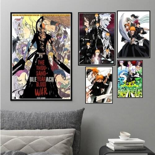 Poster And Prints Ho Bleach Kurosaki Ichigo Japan Anime Kids Gift Paintings Canvas Art Wall Pictures Home Decor