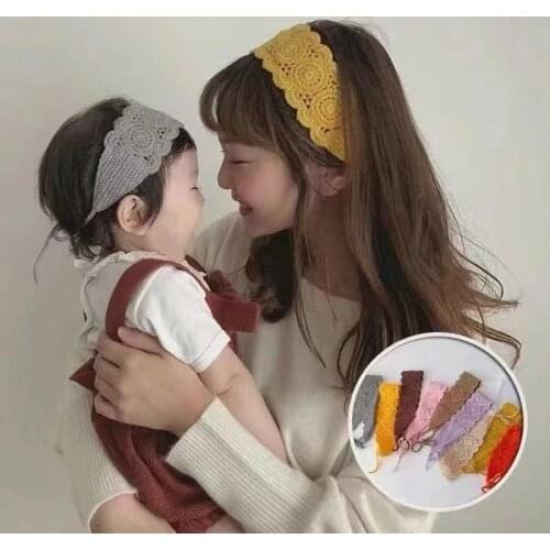 Baby Headband Girls Hollow Hairbands Woolen For Children Candy Color Head Band Infant Spring Summer Hair Accessories Korean