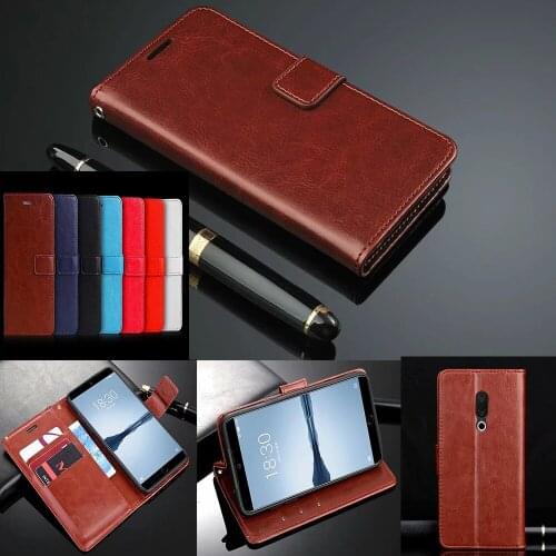 Luxury Retro Wallet Stand Flip Leather Case For Meizu 15 Cases For Meizu 15 Plus M15 16 16th 16X 16XS 16S Pro Phone Wallet Case