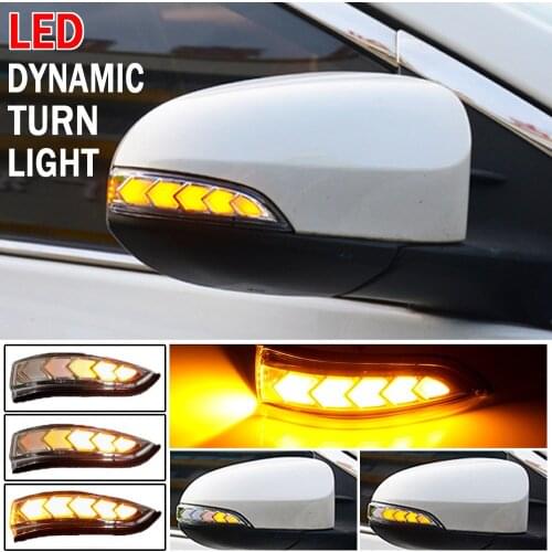 LED Dynamic Turn Signal Light Flowing Water Blinker For Toyota Vios Altis Yaris Corolla Camry Venza Avalon Flashing Light