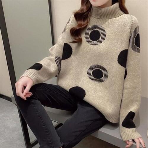 Sweater High collar Pullover Sweaters Autumn Winter Knitting sweater High Quality Women Sweater outdoor coat sweater