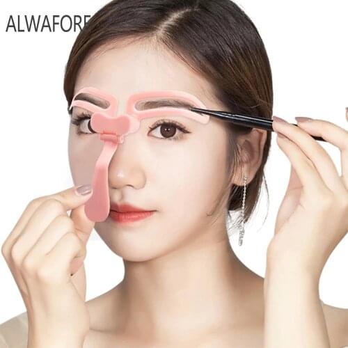 Eyebrow Stencils Shaping Grooming Eye Brow Make Up Model Template Reusable Design Eyebrows Styling Tool