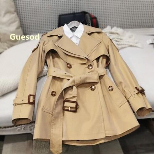 Women Cotton Trench 100% Cotton Trench 2020 Spring Autumn New Arrival Female British Double Breasted Waterproof Outerwear