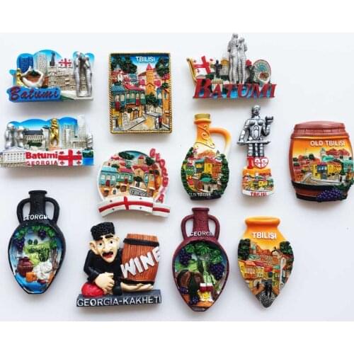 Georgian capital of Tbilisi, Batumi, Kahki tourism souvenir painted decorative crafts refrigerator magnets