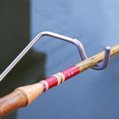 Solid Fishing Rod Holder Hanger Rest Hook Support Mount Gear for Right Hand