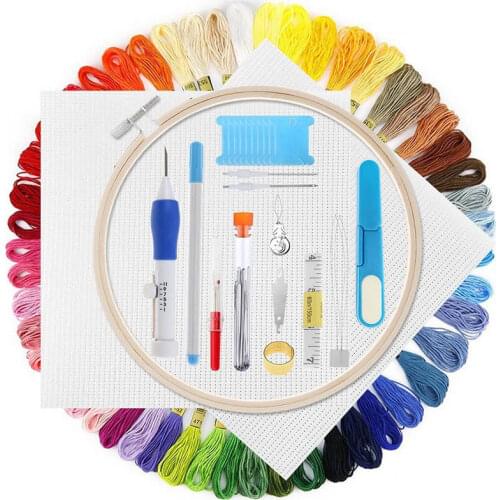 Magic Embroidery Pen Stitching Punch Needle Set Craft Knitting Sewing Tool For Threaders B88