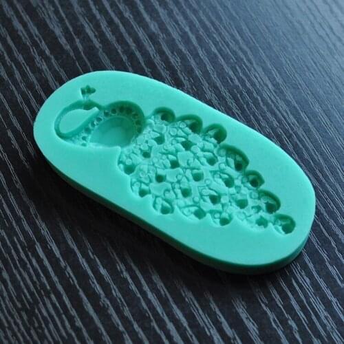 Jewelry peacock sugar molds Gem cartoon silicone molds decoration food-grade silicone mould