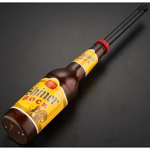 Candle Lighter Beer Bottle Shape Multi-purpose for Kitchen Fireplace Pilot Light BBQ Stove Butane Lighter Refillable Gas Lighter
