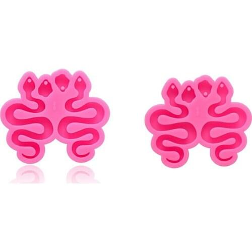 Snake Shape Earring Resin Mold with Hole Earring Jewelry DIY Epoxy Mould Decoration Keychain Mold
