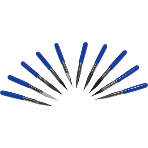 10Pcs/Set 33mm Carbide PCB Engraving Bits CNC Router Tool 15 Degree 0.3mm Wholesale Price