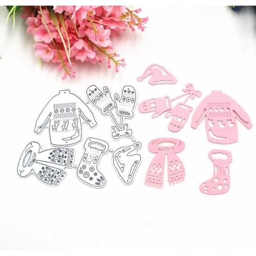 5Pcs Clothing Metal Cutting Dies For DIY Scrapbooking Photo Album Embossing Paper Cards Decorative Crafts
