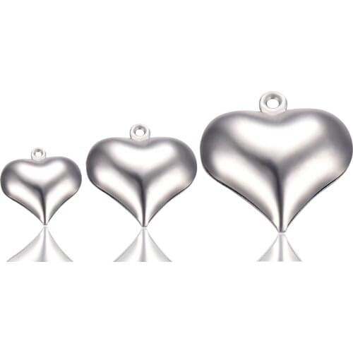 50Pcs Stainless steel Hollow heart Charm Jewelry for jewelry Making DIY Accessories