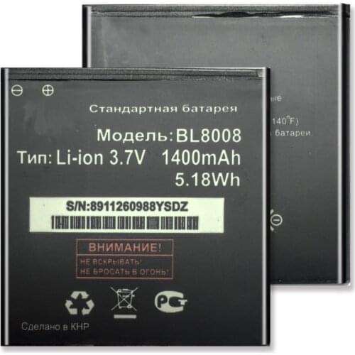 BL8008 Battery For Fly BL 8008 FS401 Bateria 1400mAh Tracking Number