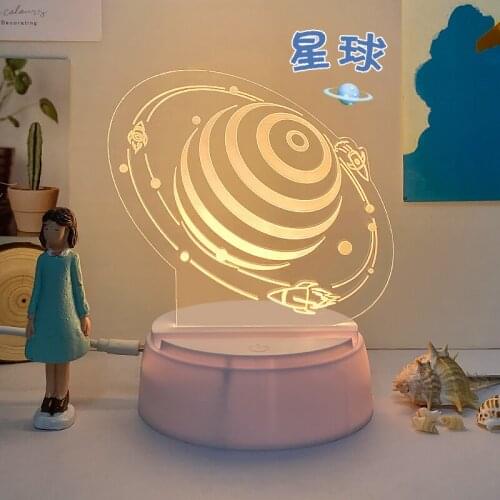 Acrylic Table Lamp star Design night lights 3D led lamp bedroom decoration Lamp Kids Childrens Gift moon lamp night lamp
