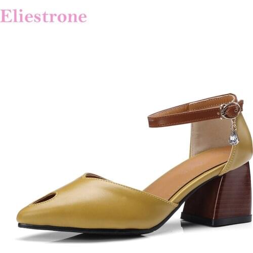 Brand New Concise Beige Green Women Party Sandals Fashion High Heels Lady Office Shoes AS338 Plus Big Small Size 10 32 46