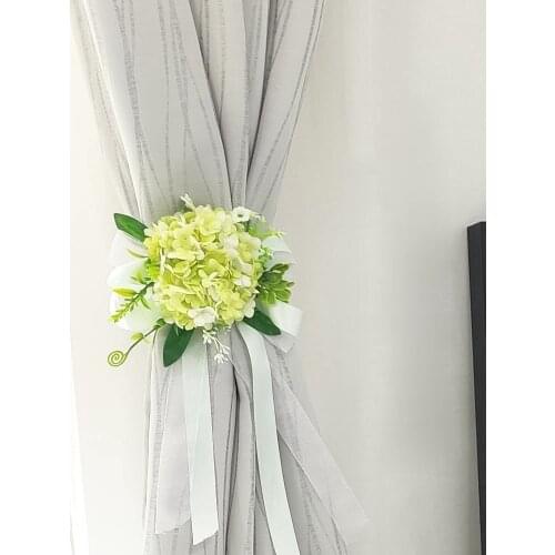 Floral Curtain Tiebacks with Flowers Curtain Buckles Creative Curtain Accessories European Curtain Holders Home Decor