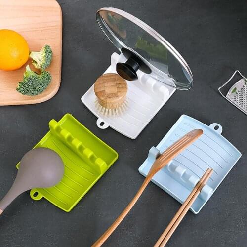 Spatula Holder Storage Shelf Spoon Rest Tableware Holder Draining Rack Mat Organizer Heat Resistant Kitchen Cooking Tools