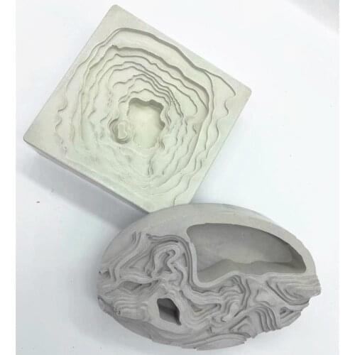 DIY Geometric Modeling Concrete Cement Flower Pot Silicone Mold Aromatherapy Plaster Mold Candle Holder Mold