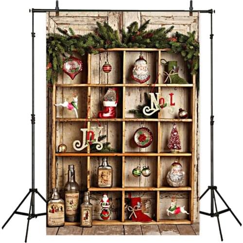 Mehofond Christmas Photography Background Old Wooden Shelf Xmas Gift Store Newborn Baby Portrait Backdrop Photo Studio Photozone