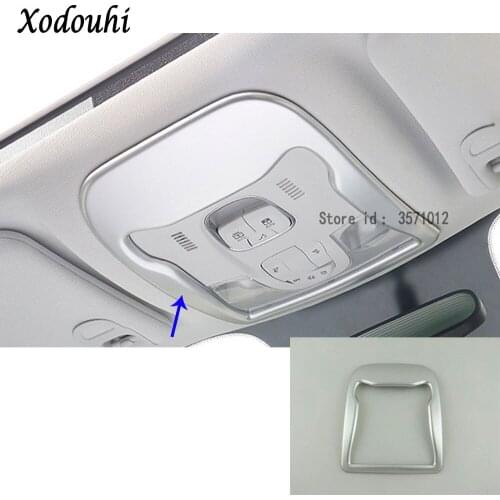 For Jeep Renegade 2016 2017 2018 2019 2020 Car ABS Chrome Front Head Read Reading Switch Button Light Lamp Frame Roof Trim Part