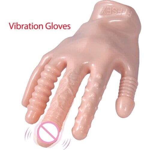 Sex toys for women Magic Palm Hand finger vibrator Dildo Masturbator Glove Breast Nipple Vagina Massage Couple Flirting sex game