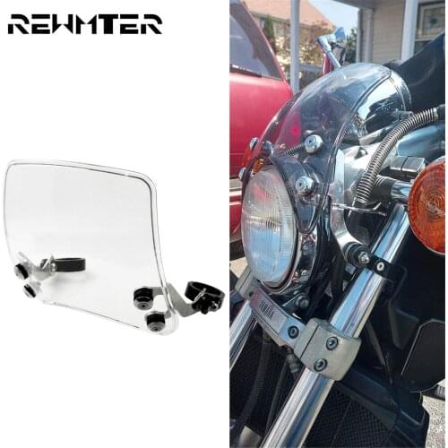 Motorcycle Clear Adjustable Windscreen 39mm-41mm Aluminum Windshield For Harley Sportster XL 883 1200 2004 2005 2006 2007-2019