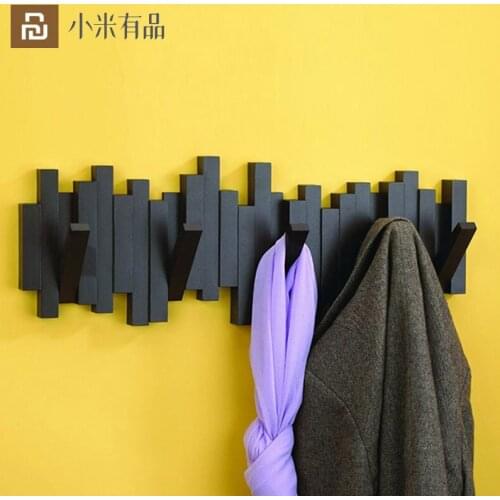 Youpin Wall Nail Hook Hanger Creative Coat Rack Porch Wall Mounted Hanger Coat Hook Rail For Coat Clothes Hat Towel Jacket