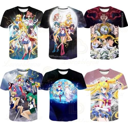 2020 New Sailor Moon T Shirt 3D Print Anime Fashion Hip Hop Tops Harajuku Cool Tees Men Women Children Chiba Mamoru Streetwear
