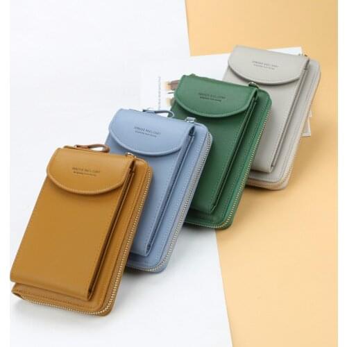 2021 New Women Wallet Brand Cell Phone Wallet Big Card Holders Wallet Handbag Purse Clutch Messenger Shoulder Straps Bag