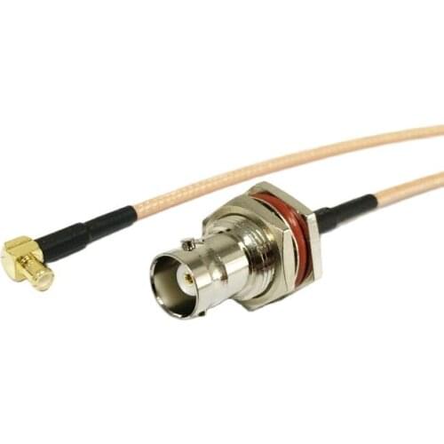 New BNC Female Jack Connector Switch MCX Male Plug Right Angle Connector RG316 Wholesale Fast Ship 15CM 6" Adapter