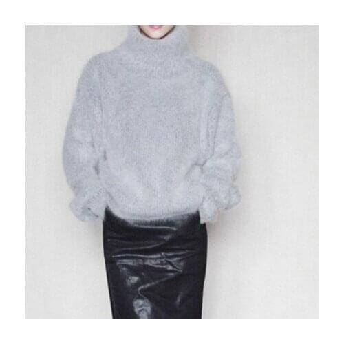 New genuine mink cashmere sweater women cashmere pullovers knitted pure mink jacket free shipping S1931