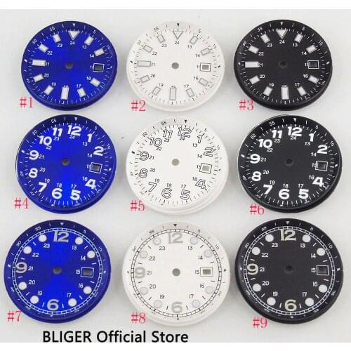 2018 New Arrival 33MM BLIGER Sterile Dial Date Window Luminous Marks Fit for ETA 2824 2836 MIYOTA 8215 821A Movement Watch Dial