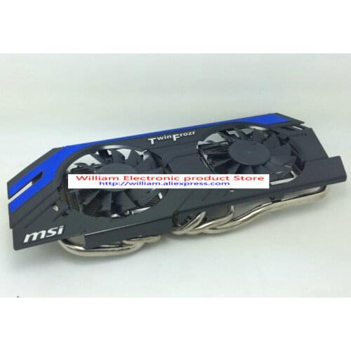 New Original for MSI HD7870 R7870 HAWK 2G card five original radiator heat pipe radiator cooling fan