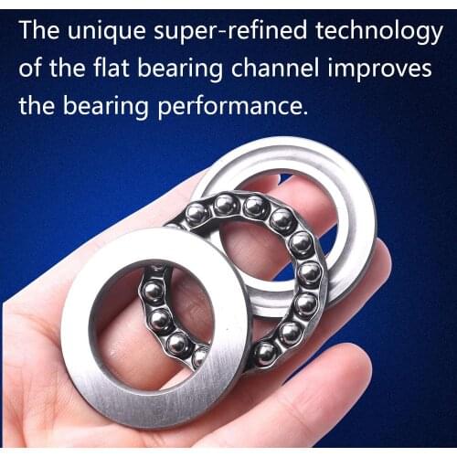 1Pc 51100 To 51105 High Precision Miniature Thrust Ball Bearing Metal Axial Ball Bearing 10mm/12mm/15mm/20mm/25mm Thrust Bearing