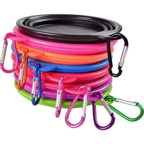 Dog Travel Bowl Portable Foldable Collapsible Pet Cat Dog Food Water Feeding Travel Outdoor Bowl Oct#2