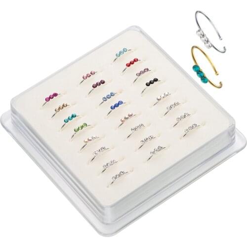 2017 summer double crystal 925 sterling silver body jewelry for woman nose ring nariz piercing cartilage piercing Nostril Hoop