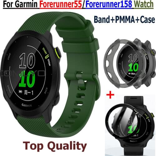 Bracelet Strap for Garmin Forerunner55/Forerunner158 Watch Band Silicone Wrist for Garmin Forerunner 55 Case Protective Cover