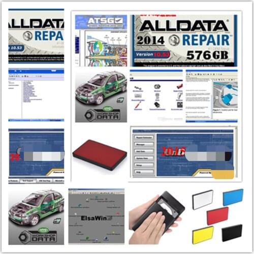 Alldata 2020 Hot sale 10.53v repair software mit//chell OD5 vivid workshop atsg ElsaWin 24 in 1tb hdd usb3.0 free shipping