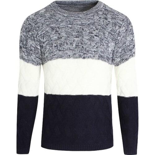 Woollen sweater mens round-collar pure-color Korean version Pullover Sweater mens round-collar long-sleeved bottom knitted swe
