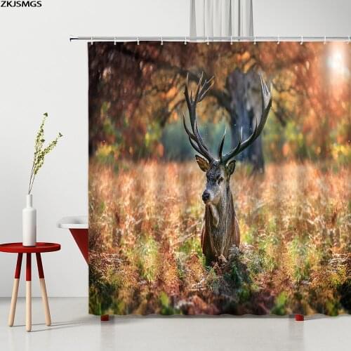 Cartoon Children Shower Curtain Animal Rainbow Printing Lovers Unicorn Waterproof Polyester Fabric Bathtub Decoration