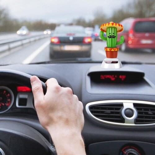 Cactus Solar Dancing Toy Energy Saving Dolls Swinging Animated Bobble Dancer exquisite design for Car Office Home Decor 2Pcs/Set