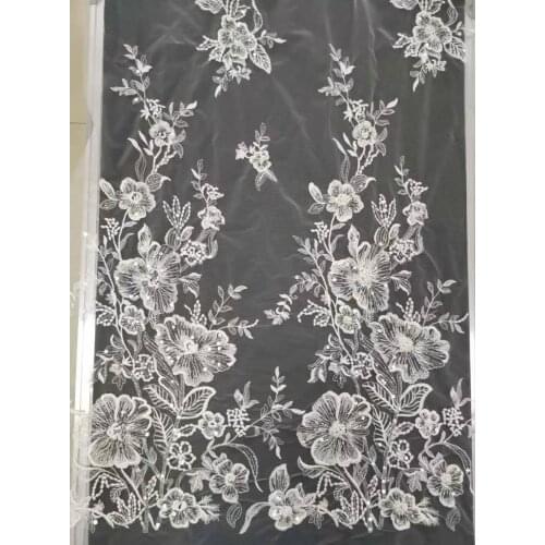 Tulle sequence Lace Fabric Wholesale /Ivory Tulle Net Embroidery Lace / French Lace Fabric for wedding dresses 10 yards/Lot