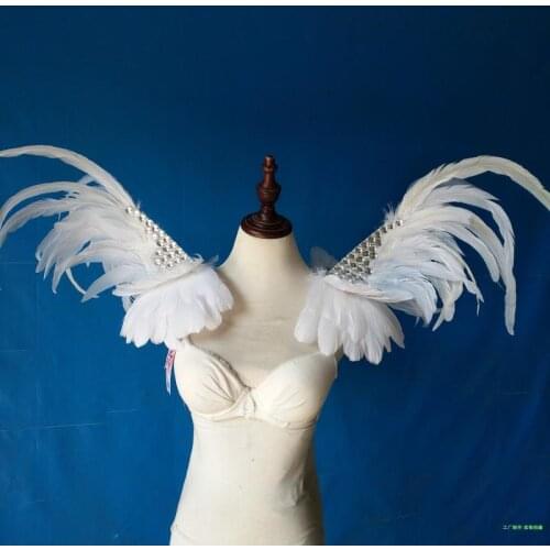 Stage performance shoulder ornaments adult children Model T-stage catwalk photo photography jewelry custom exaggerated feather