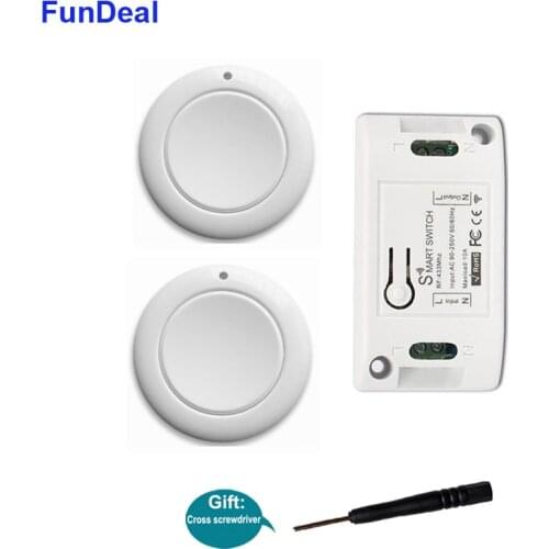 433 MHz Universal Wireless RF Remote Control Switch Light Fan Wall Lamp AC 110V 220V 1CH 10A Relay Receiving Module Transmitter